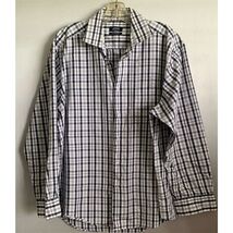 Alfani Men's Checkered Performance Dress Shirt Long Sleeve Multicolor Ca... - $19.80