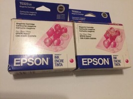 EPSON T0323 Magenta Ink Cartridge  Lot Of 2.  Free Shipping!! - £7.86 GBP