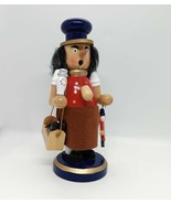 Vintage Wooden Smoker Man Raucher 8&quot; Erzgebirge - $41.90