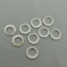 9 Silver Tone Spacer Ring for Jewelry Making 13mm Round Donut Shaped Hammered - £3.13 GBP