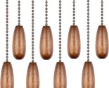 8 Pack Of Ceiling Fan Chain Pulls: Walnut Wooden Pull Chain Extension For - $35.92
