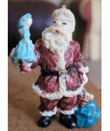 Santa Clause Small 3&quot; Tall Doll Baby Bag Christmas Decoration Tabletop F... - €12,97 EUR