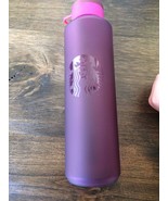 Starbucks Purple Water Bottle 24oz Soft Texture Plastic - £10.27 GBP