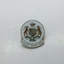 Vintage Saint John N.B. Coat Of Arms .75&quot; Lapel Hat Pin - £4.26 GBP