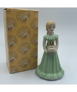 Vintage Birthday Girl Age 11 Enesco Growing Up Figurine 1981 Green Dress - $264.38 MXN
