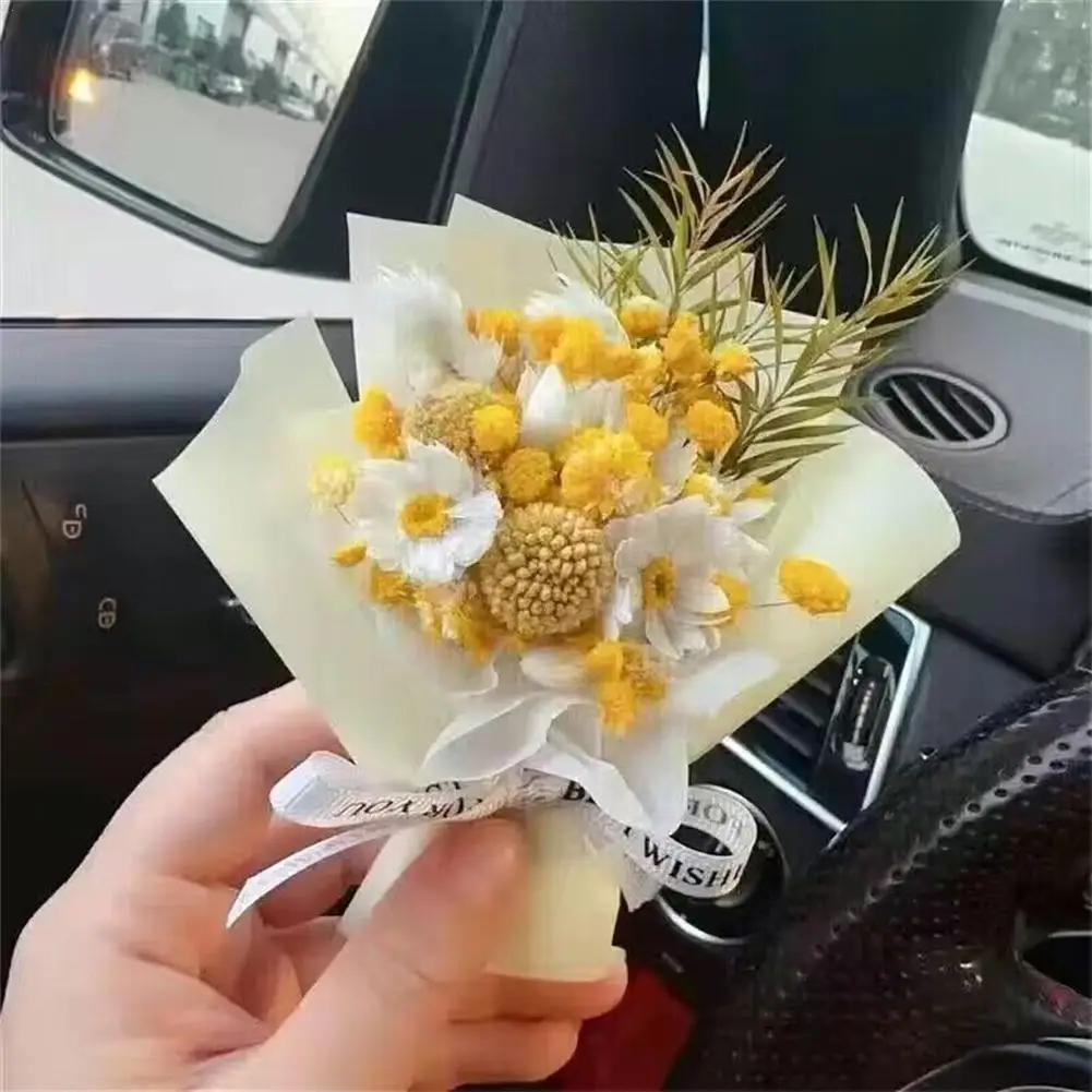 Car Air Outlet Dried Flowers Bouquet Aromatherapy Perfume Mini Flowers Bouquet - £7.46 GBP+