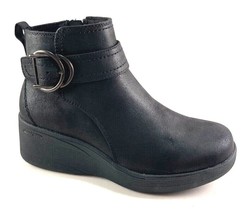 Skechers 167915 Black Water Resistant Mid Wedge Ankle Bootie - $68.00