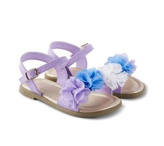 Gymboree Toddler Girls Spring Blooms Noble Violet Flower Sandals-Sz 7 - $14.03