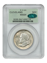 1936 50C Cleveland PCGS/CAC MS64 (OGH) - $203.70