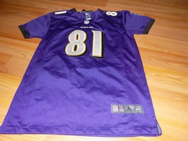 Youth Size Large 14-16 NFL Nike Baltimore Ravens Football Jersey #81 Boldin SEWN - £22.31 GBP