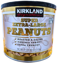 Kirkland Signature Extra Large Peanuts Virginia Roasted 40 Ounce Jar EXP... - $347.97 MXN