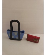 My Scene Doll Accessories Blue Spring Break Shopping Bag &amp; Red/Gold Clut... - $10.00