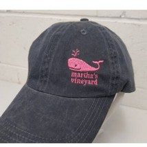 Kate Lord Ahead Martha&#39;s Vineyard Pink Whale Weathered Strapback Hat Ath... - $13.07