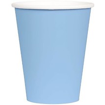 Solid Powder Blue Paper Cups Birthday Party Supplies 10 Per Package 12 o... - $54.95 MXN