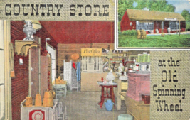 Hinsdale Illinois Il~Country STORE-P OFFICE-OLD Spinning Wheel~Vintage Postcard - £4.66 GBP