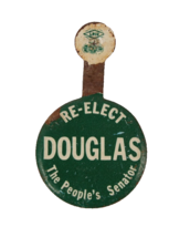 Re-Elect Senator Paul Douglas Illinois Vintage Champaign Tab Button 1Inch - $75.96 MXN