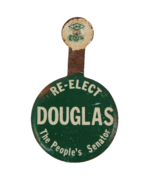 Re-Elect Senator Paul Douglas Illinois Vintage Champaign Tab Button 1Inch - $3.99