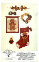 Hickory Stick Patterns Gingerbread Menagerie Christmas Stocking Wreath G... - £11.58 GBP