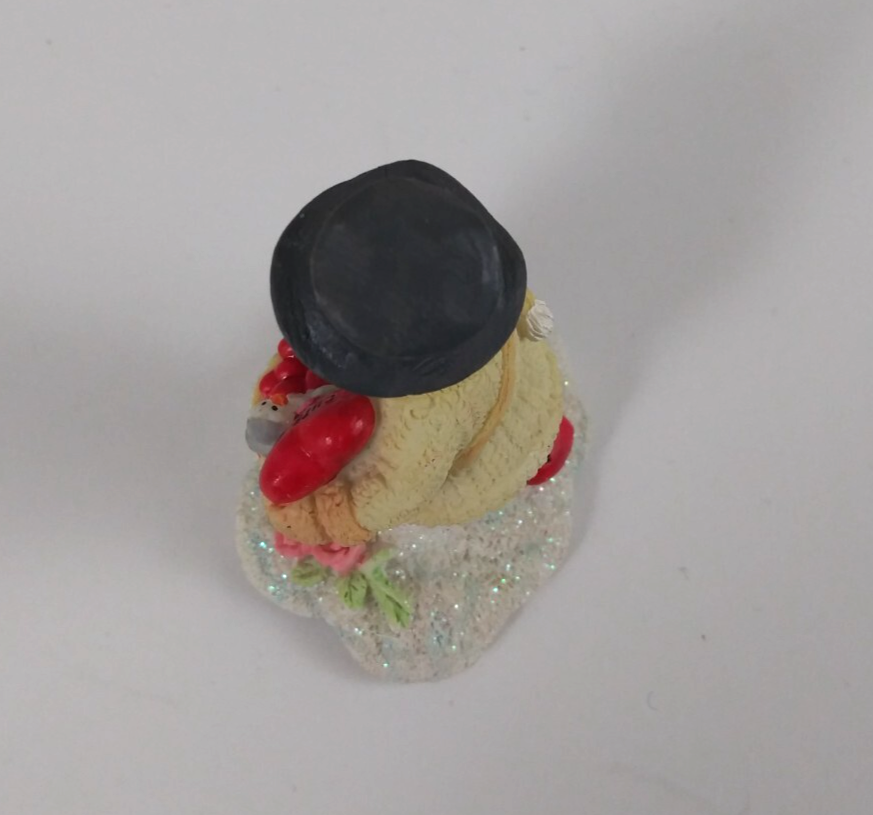 Russ Ice Sculptures Cute as a Button #21142 Mini Collectible Snowman Figurine Item image 5