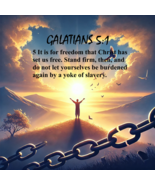Freedom in Christ – Galatians 5:1 Inspirational, Canvas Print - $28.00 - $56.50