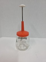 Vintage Federal Housewares Food/Nut Chopper Orange/White Top Clear Glass... - $8.00