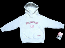 New York Islanders NHL Reebok Toddler Girls White Pink Hoodie Sweater Jacket 2T - $12.99