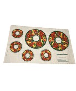 Springs Mills Cut &amp; Sew Holiday Wreath Fabric Panel 466 poinsettia Fruit... - $222.18 MXN