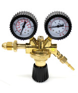 DUAL WELDING GAS CYLINDER BRASS REGULATOR GAUGES TIG MIG CO2 ARGON MIX G... - $31.75