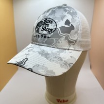 Bass Pro Shops Hat Embroidered Logo White Camo Trucker Cap Fishing Snapback - £9.58 GBP