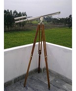 Chrome Double Barrel Brass Tripod Stand Telescope Adriana Harbor Master ... - £148.10 GBP
