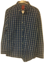 PENGUIN Long Sleeve Men Heritage Slim Fit Blue Plaid Button Down Shirt S... - $19.95