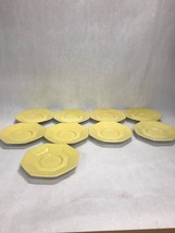 Lot 9 saucers only Vintage Independence Ironstone Interface JAPAN yellow NIKKO - £33.72 GBP