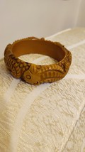Rare vintage butter scotch bakelite seahorse bangle bracelet - £139.02 GBP