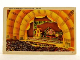 Radio City Music Hall Auditorium, Vintage Color Post Card, Unposted, CRD... - $9.75