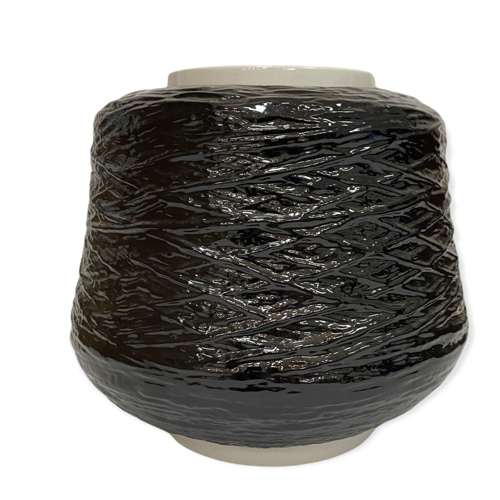 MISSONI HOME By Richard Ginori Vase Tweed MADE IN ITALY Porcelain Black Size 7" - $212.60