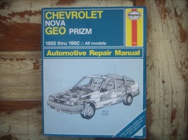 Chevrolet Haynes Repair Manual. Chevy Nova, GEO Prizm 1985-1992. Service... - £8.17 GBP