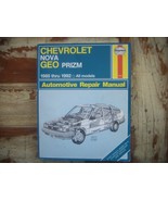 Chevrolet Haynes Repair Manual. Chevy Nova, GEO Prizm 1985-1992. Service... - $8.91