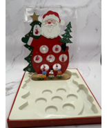 Kurt S. Adler Santa&#39;s World Wood Santa Mini Ornament Display Christmas D... - $10.65