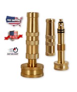 Solid Brass Garden Spray Nozzle 4&quot; Heavy-Duty Brass Adjustable Twist Hos... - $159.09 MXN