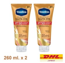 2 x Vaseline Healthy Bright Gluta-Hya Serum Burst Sunscreen SPF 50 PA+++ 260 ml. - $37.66