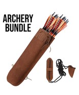 Archery Handmade Leather Quiver Brown Traditional Quiver Hunting Quiver ... - $615.60 MXN