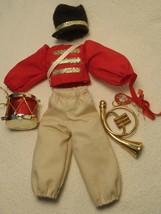 Doll Marching Band Drum Major Clothes Outfit Miniature Size 2 Instruments - £11.82 GBP