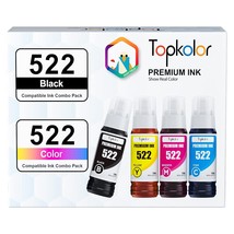 T522 522 Refill Ink Bottle Replacement For Epson Compatible 522 Ink Refi... - $31.99