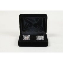 Men's Fashion Cufflinks By J.Valintin Silver/Gold Plated and Stones JVC-1 image 2