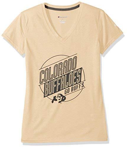 Champion NCAA Colorado Buffaloes Women's Poly+ V-Neck T-Shirt, Medium, Gold - $18.99