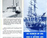 1969 Lake Washington Ship Canal &amp; Hiram M Chittenden Locks Brochure Seattle - $17.80