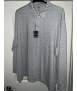 Jos. A. Bank Men&#39;s Tailored Fit Polo Shirt Size 4X NWT Long Sleeves Gray - $735.70 MXN