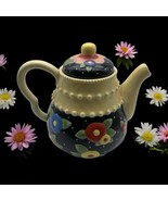 Mary Engelbreit Brownlow Tea Pot 7&quot; Tall 2004 ME Ink - Flowers Very Good... - $34.64