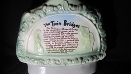 Vintage 1971 Jim Beam Twin Bridges Delaware Memorial Bridge NJ Empty Dec... - $29.70