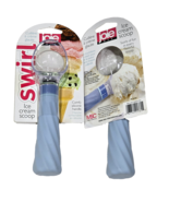 2 Pack Joie MSC Clear Ice Cream Scoop Comfy Blue Silicone Handle 7.5in - $21.99